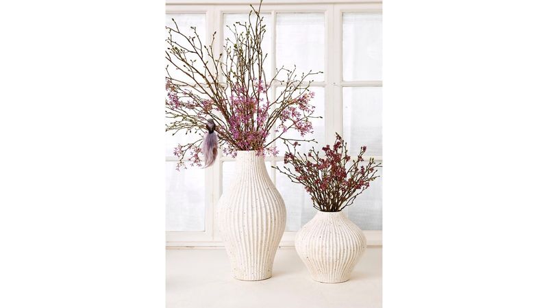 Vase Con H25xØ27cm Hvit/Dot
