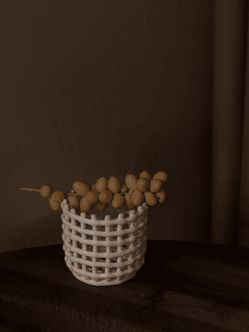 Hovedbilde Ceramic Basket - Small - Off-white