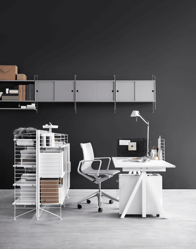 Height-adjustable work desk 180x90