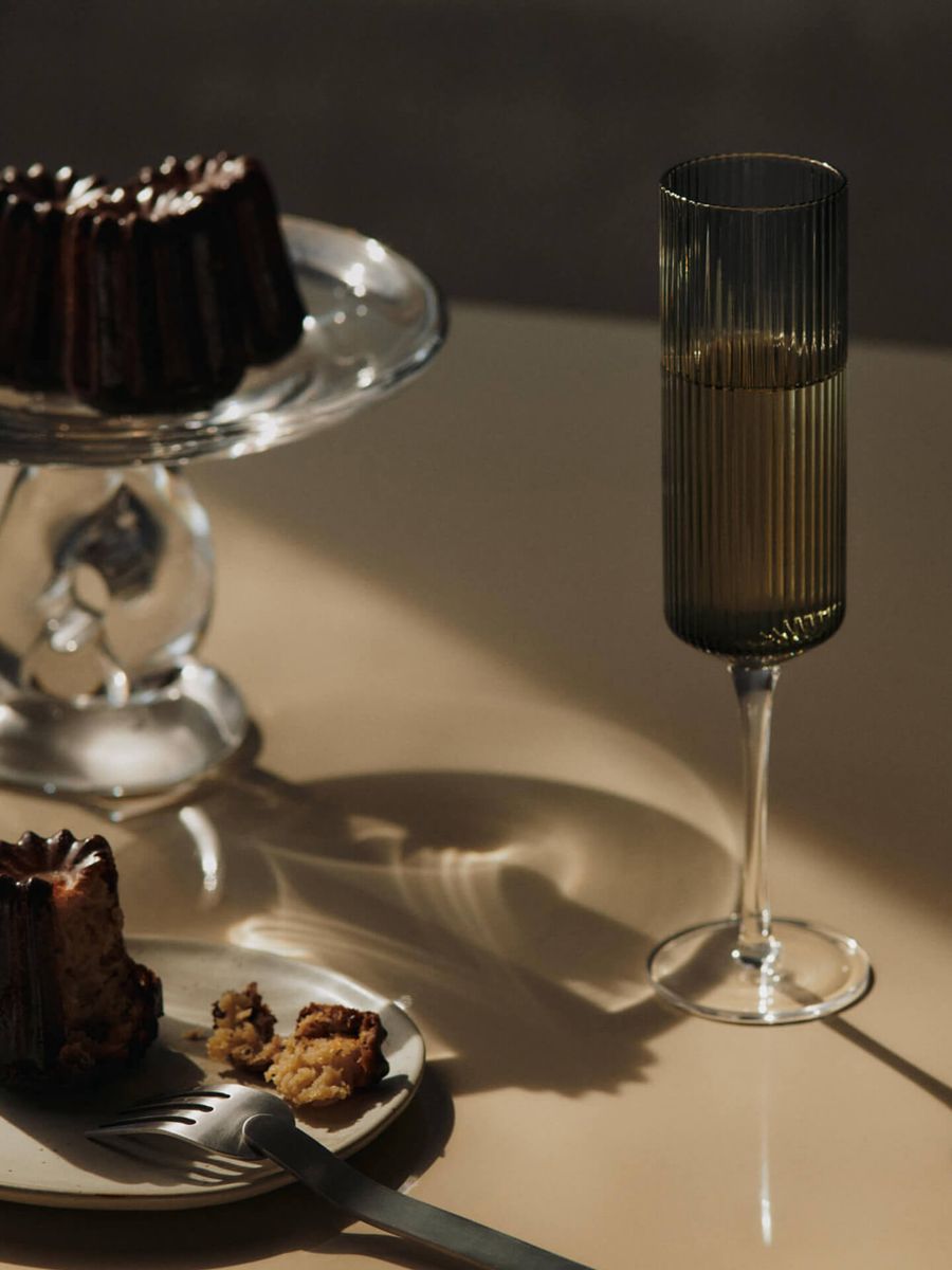 Ripple Champagne Flutes - Smoked (Set of 2)