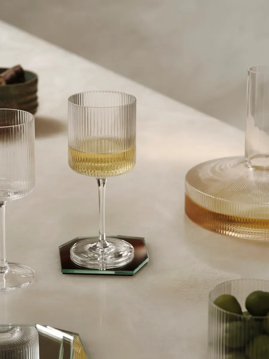 Ripple Red Wine Glasses - Set of 2 - Clear