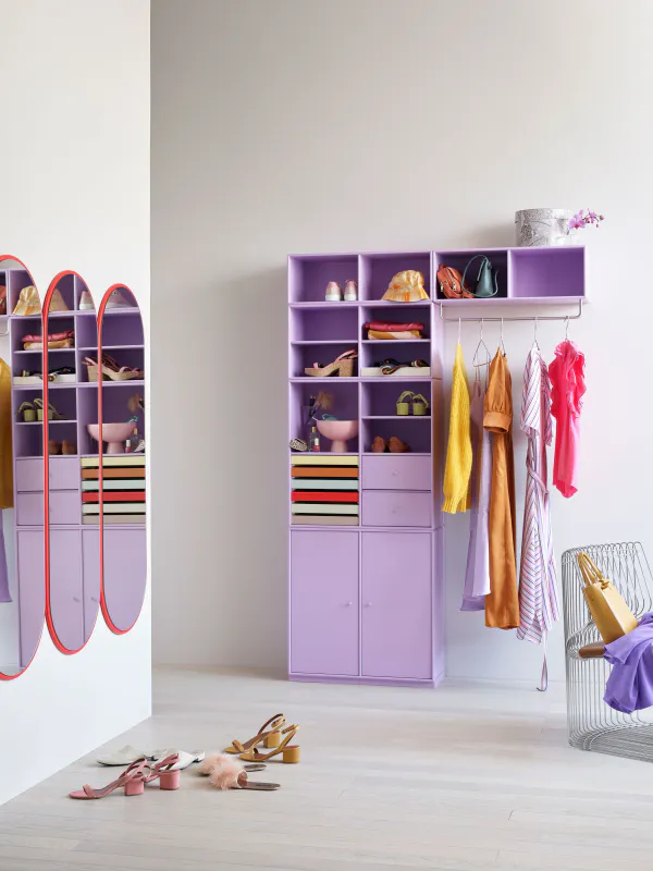 COAT shelf with clothes rack