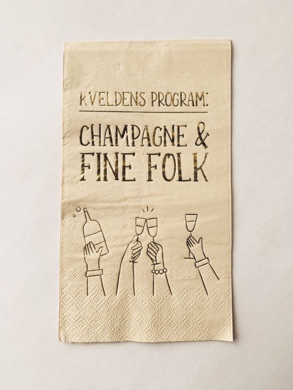 Serviett Buffet - Champagne & fine folk