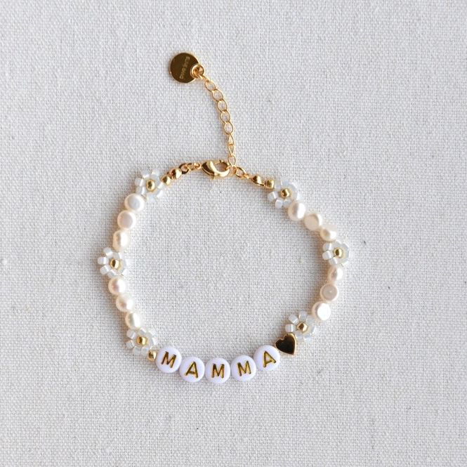 Hovedbilde Mamma blomsterarmbånd - krem