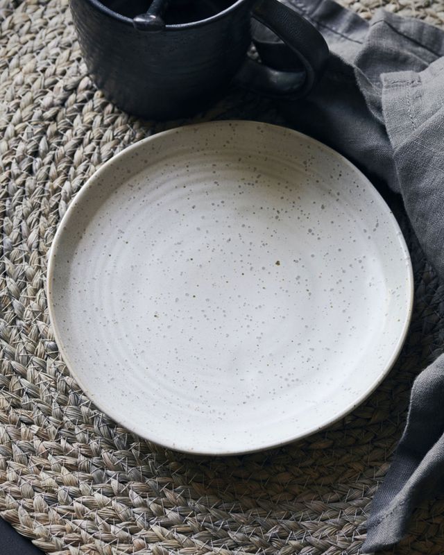 Kaketallerken, Pion, Grå / Hvit