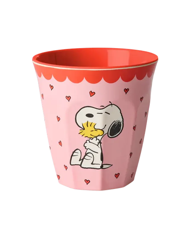 Medium Cup - Pink - Snoopy Print