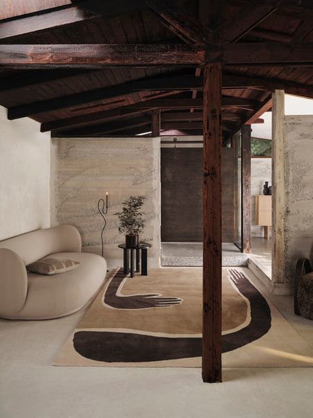 Hovedbilde Pose Tufted Rug - Dark Coffe/Offwhite