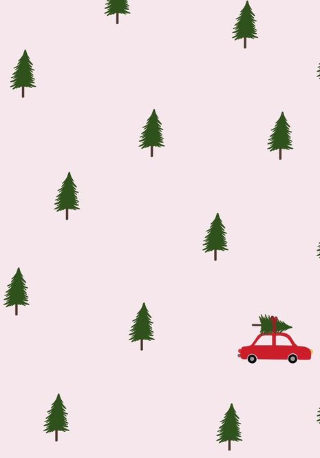 Hovedbilde Kort - Car with Christmas Tree