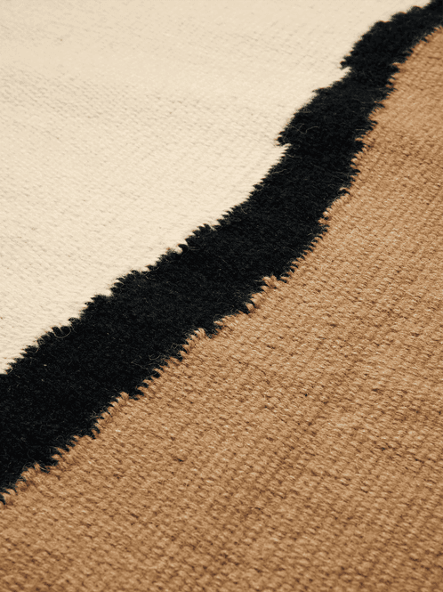 Hovedbilde Soil Kelim Rug - Dark Sand/Off-white