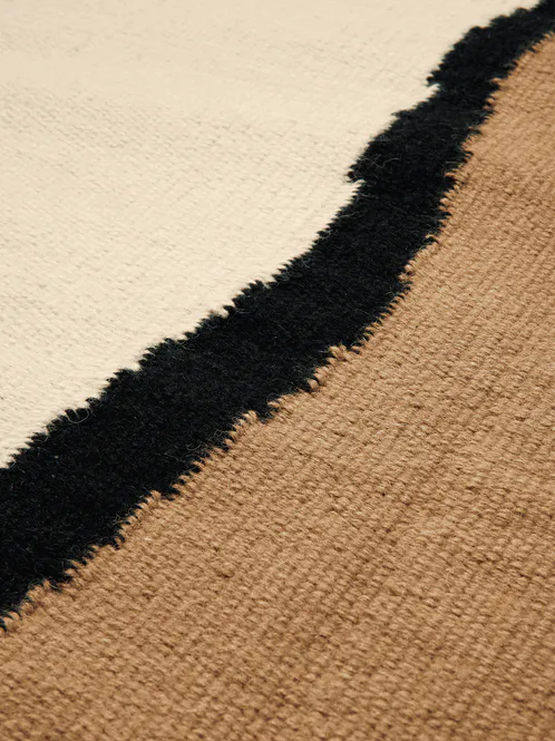 Hovedbilde Soil Kelim Rug - Dark Sand/Off-white