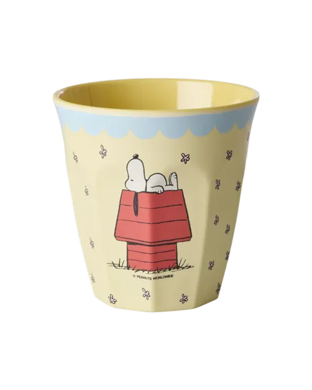 Medium Cup - Cream - Snoopy Print