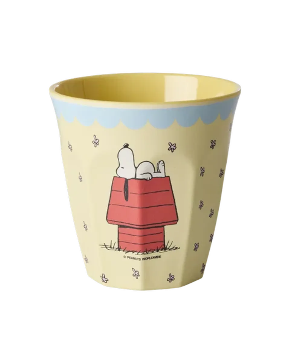 Medium Cup - Cream - Snoopy Print