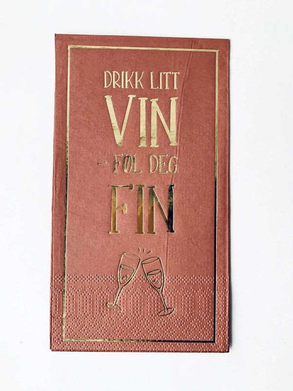 Serviett Buffet - Vin - føl deg fin