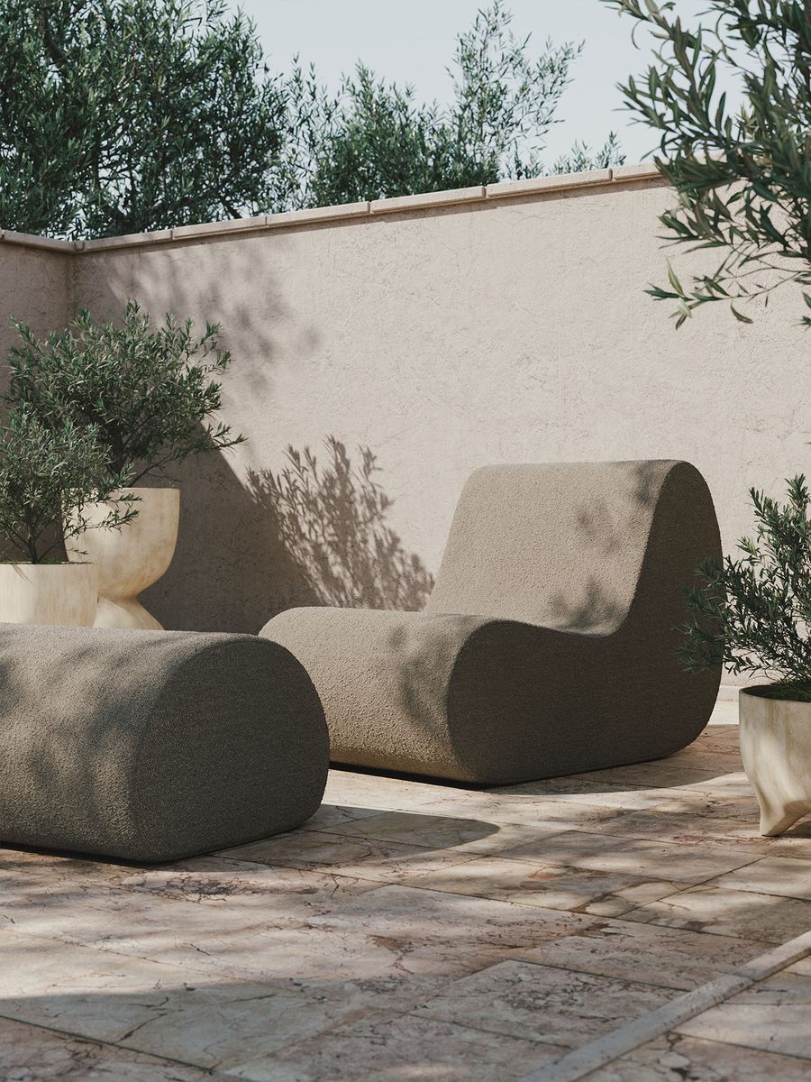 Rouli Pouf Pure Bouclé - Off-white