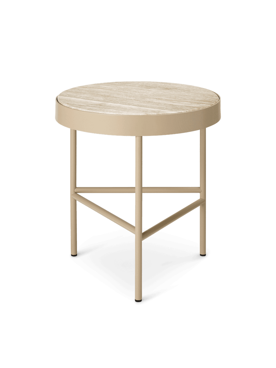 Travertine Table - Medium - Cashmere