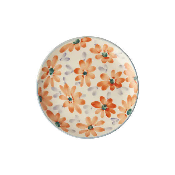 Bilde av Ceramic Cake Plate - Orange - Hand Painted ...