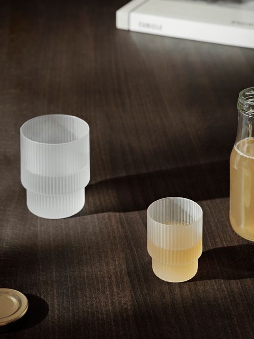 Hovedbilde Ripple Glasses - Frosted (set of 4)